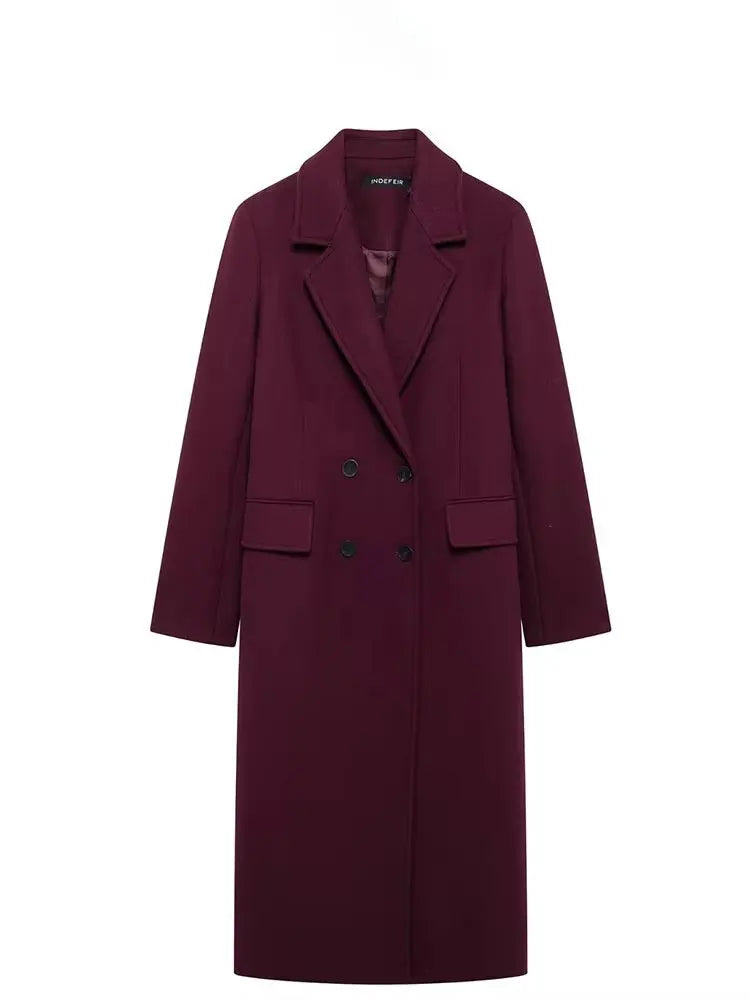 Elegant double-breasted overcoat