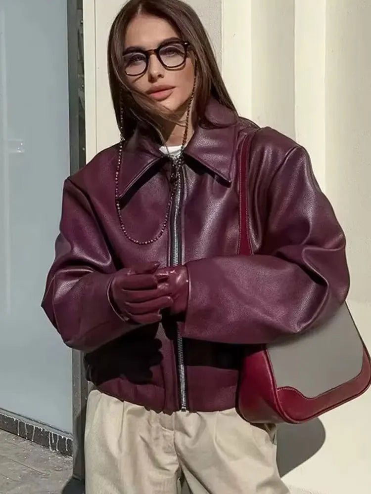 Synthetic Leather Jacket