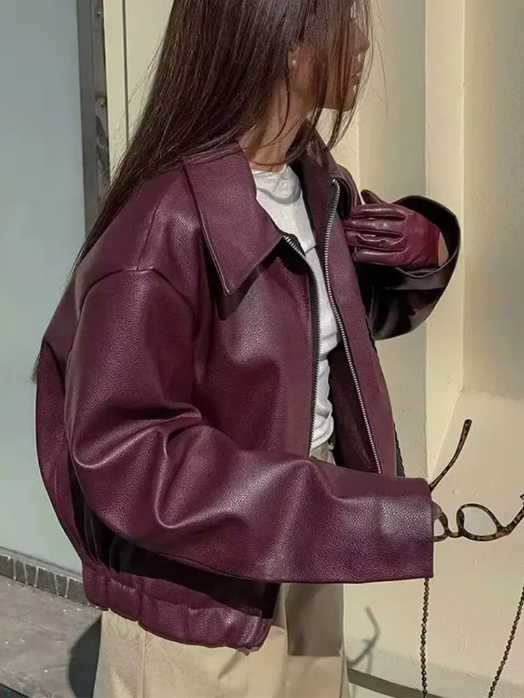 Synthetic Leather Jacket