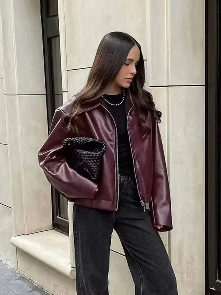 Synthetic Leather Jacket