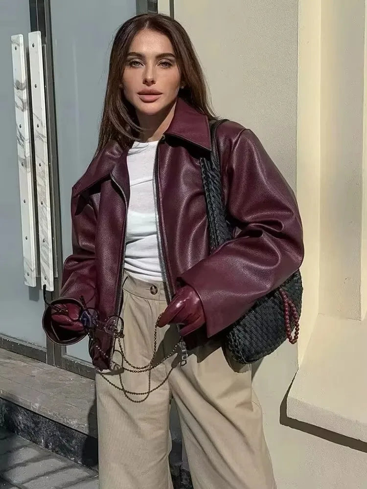Synthetic Leather Jacket