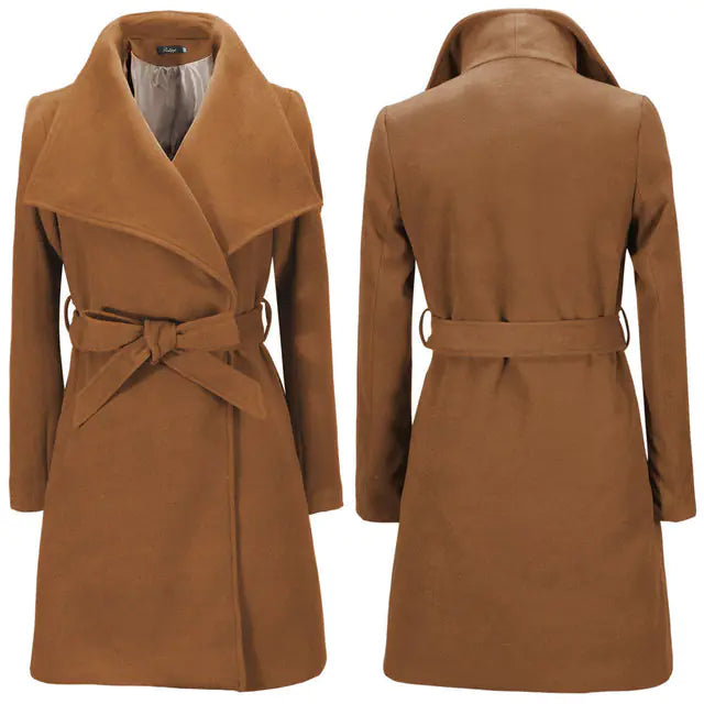 Wool coat for autumn and winter
